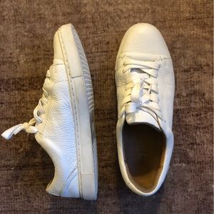 FRYE White Leather Low Top Lace Up Sneakers 7.5